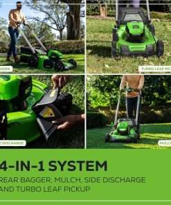 Greenworks 80V 21 Brushless Cordless (Push) Lawn Mower, 4.0Ah Battery and Rapid Charger Included - 7