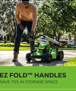 Greenworks 80V 21 Brushless Cordless (Push) Lawn Mower, 4.0Ah Battery and Rapid Charger Included - 8