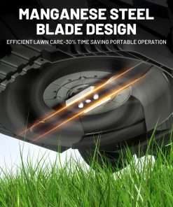 Litheli Electric Lawn Mower Cordless,Grass Cutter Machine for 1300 Sq.Ft.Lawnmower with Motor,13.2 in Cutting Width,8 Gallon Capacity,Cutting Height from 1 to 2.5 in with 4.0A Battery - 7