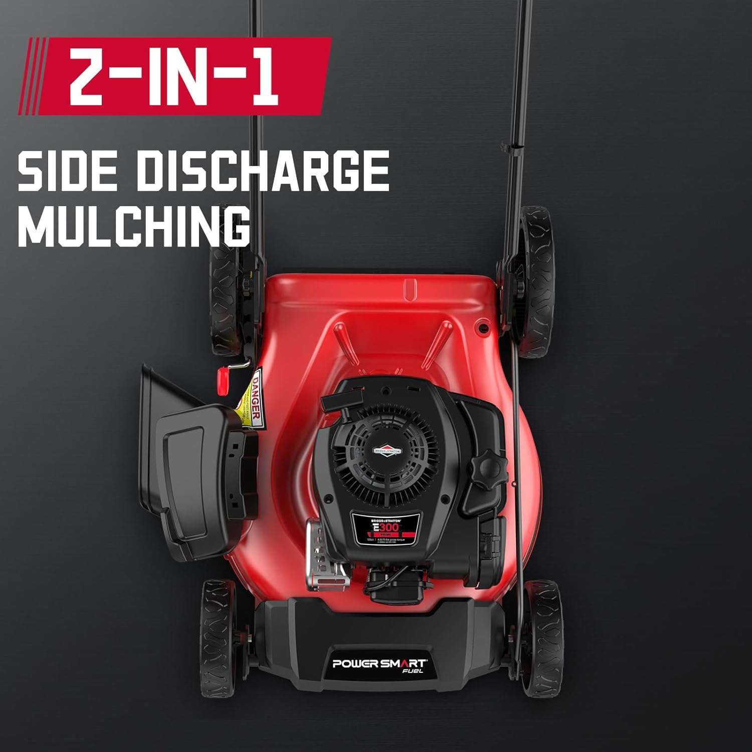 PowerSmart 21 2-in-1 Push Lawn Mower, 125cc Engine, Adjustable Cutting Height, Lightweight, Easy Assembly - 2