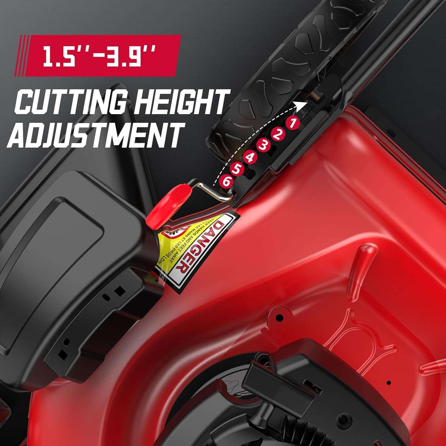 PowerSmart 21 2-in-1 Push Lawn Mower, 125cc Engine, Adjustable Cutting Height, Lightweight, Easy Assembly - 5