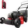 PowerSmart Gas Lawn Mower, 21-Inch Self-Propelled Mower with B&S 140cc Engine, Steel Deck, 3-in-1 Bag-Mulch-Rear Discharge, 6 Height Positions, 10” Rear Wheels - 1