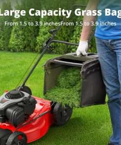 PowerSmart Gas Lawn Mower, 21-Inch Self-Propelled Mower with B&S 140cc Engine, Steel Deck, 3-in-1 Bag-Mulch-Rear Discharge, 6 Height Positions, 10” Rear Wheels - 4