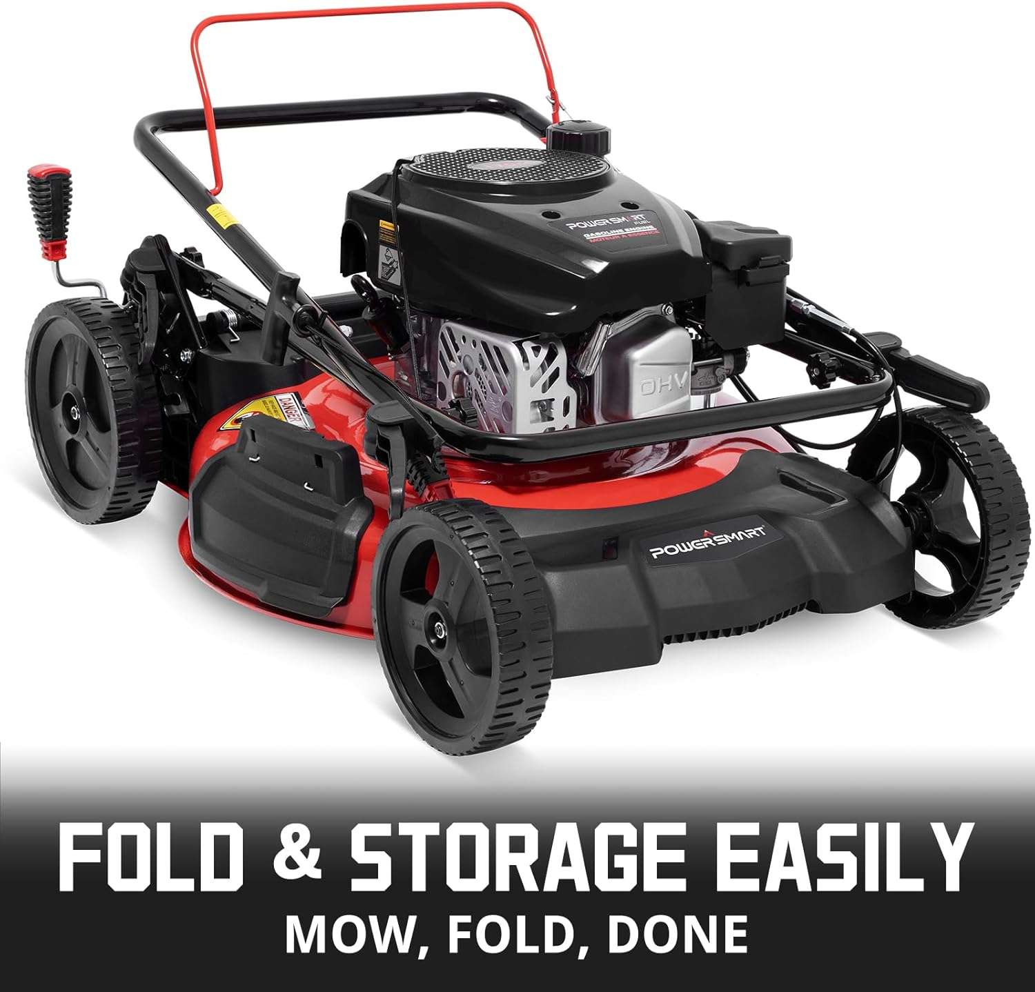 PowerSmart Lawn Mower Gas Powered, 21-Inch 144cc Engine 3-in-1 Walk-Behind Push Lawn Mower, Oil Included - 7