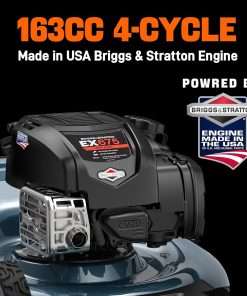 SENIX 22 Gas Lawn Mower, 163cc Self Propelled Gas Powered Lawnmower with B&S 4-Cycle Engine, 3-in-1 Walk-Behind Push Lawn Mowers, 6-Position Height Adjustment, cortadora de pasto, LSSG-H1 - 3