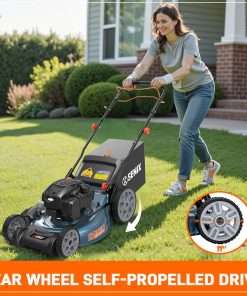 SENIX 22 Gas Lawn Mower, 163cc Self Propelled Gas Powered Lawnmower with B&S 4-Cycle Engine, 3-in-1 Walk-Behind Push Lawn Mowers, 6-Position Height Adjustment, cortadora de pasto, LSSG-H1 - 8