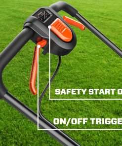 SENIX 40V 17 Electric Lawn Mower, Battery Powered Cordless Lawnmower, 2-in-1 Brushless Walk-Behind Push Mowers, 6 Heights Adjustment, cortadora de pasto, Includes 2x5Ah Batteries & Charger - 9