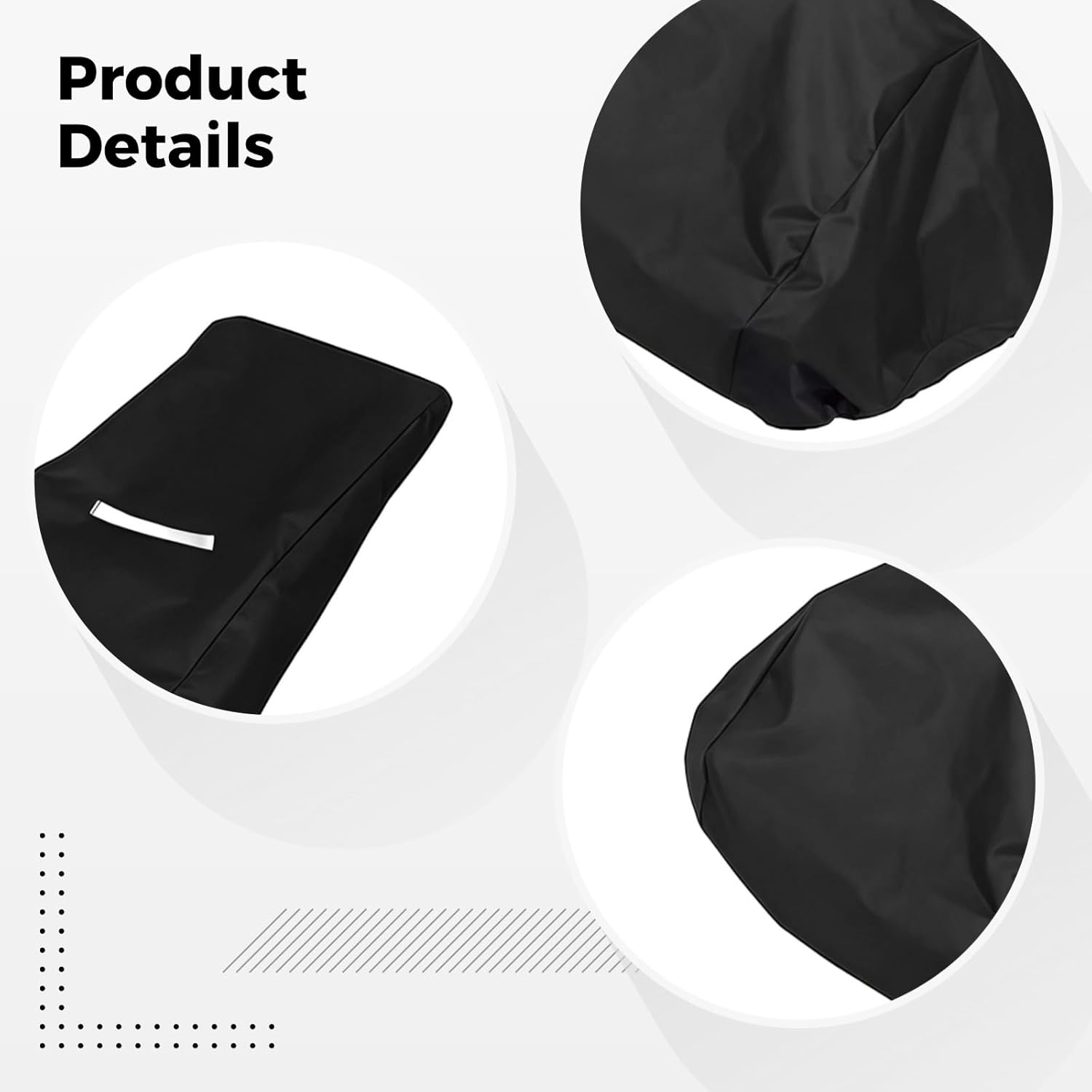 Lawn Mower Cover with Reflective Strips, Waterproof & Sunlight-Resistant, Fits Various Lawn Mower Models, Includes Storage Bag, Quality Oxford Fabric, 193 cm x 66 cm x 108 cm - 3