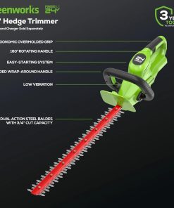 Greenworks 48V (2x24V) 5-Piece Garden Tool Set- 20 Push Mower, 12 String Trimmer, 320CFM Leaf Blower, 12 Chainsaw, 22 Hedge Trimmer - 3 Batteries, 2 Chargers, 3-Year Warranty - 5