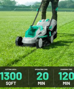 Litheli 13.1inch Electric Lawn Mower Cordless,Grass Cutter Machine for 1600 Sq.Ft.Lawnmower with Brushless Motor, 8 Gallon Capacity, Cutting Height from 1 to 2.5 in, Includes 1X4.0 Ah Battery - 7