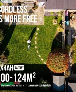 Litheli Cordless 17 Inch Electric Lawn Mower, 2 x 20V 4.0Ah Battery Powered Push Lawn Mowers with Brushless Motor, Battery & Charger Included - 6