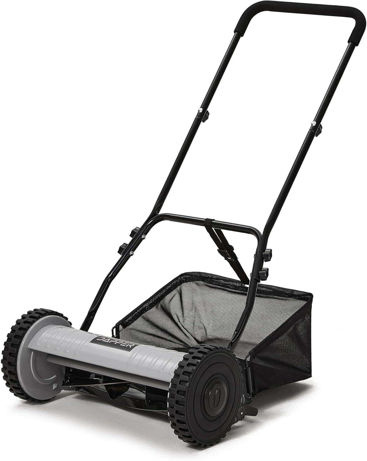 16 Push Reel Lawn Mower with Grass Catcher – Manual 5-Blade Hand Mower, Adjustable 3-Position Cutting Height, Lightweight & Eco-Friendly - 1