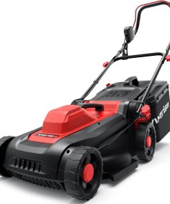 14-Inch 2IN1 Electric Lawn Mower, 12.5 Amp 1500W Corded Push Mower with 6-Position Height Adjustment, 10-Gallon Grass Catcher & Mulching Kit, Lightweight Lawn Mower for Small to Medium Yards - 1