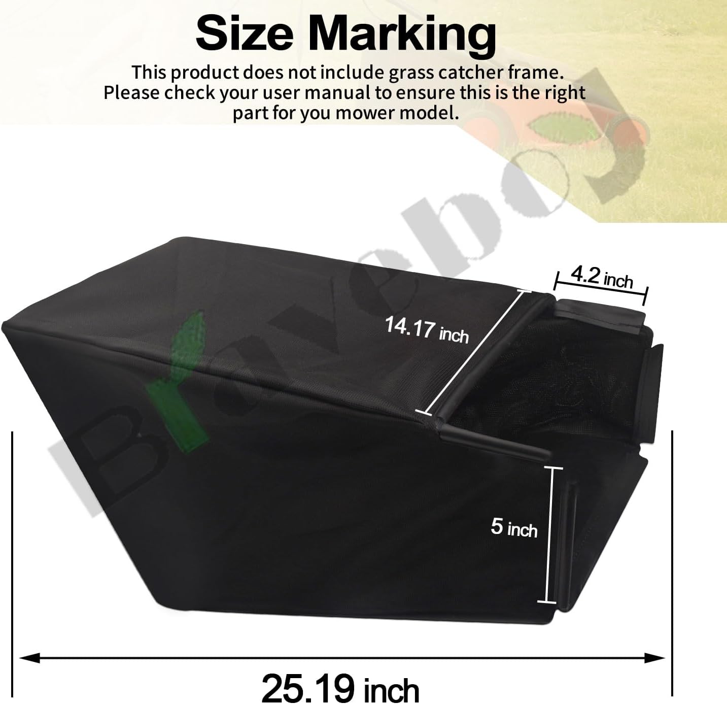 964-04007A 664-04007 Grass Bag Compatible with MTD Troy Bilt 21 Lawn Mower Grass Collection Bag for 664-04011 664-04027 664-04034 & More - (No Frames) - 5