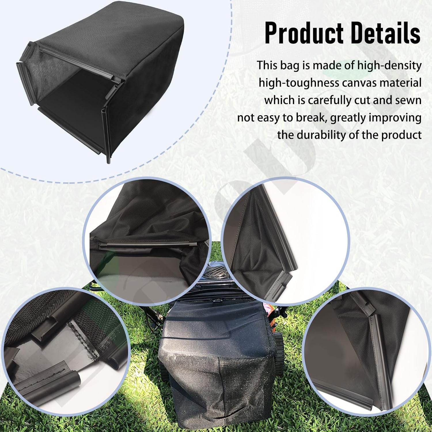Braveboy Lawn Mower Bag 81320-VH7-D00 Fabric Grass Bag Compatible with HD HRX217 K1-K6 HMAA HXAA HYAA HZAA VKAA【No Framework Included】 Replaces 81320-VH7-000 - 5