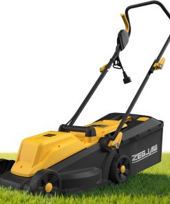 Electric Lawn Mower Corded, 13 Inch 11-Amp Lawn Mowers with 8 Gallon Collection Bag, 3-Position Cutting Height Adjustment for Lawn Care - 1
