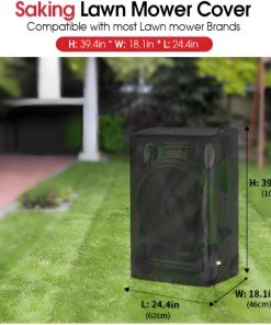Lawn Mower Cover, Waterproof Cordless Lawn Mower Cover, Riding Lawn Tractor Cover Fits 18-24-Inch Foldable Electric Lawn Mowers, Lawn Mower Storage Cover with UV, Dust, and Dirt Protection - 2