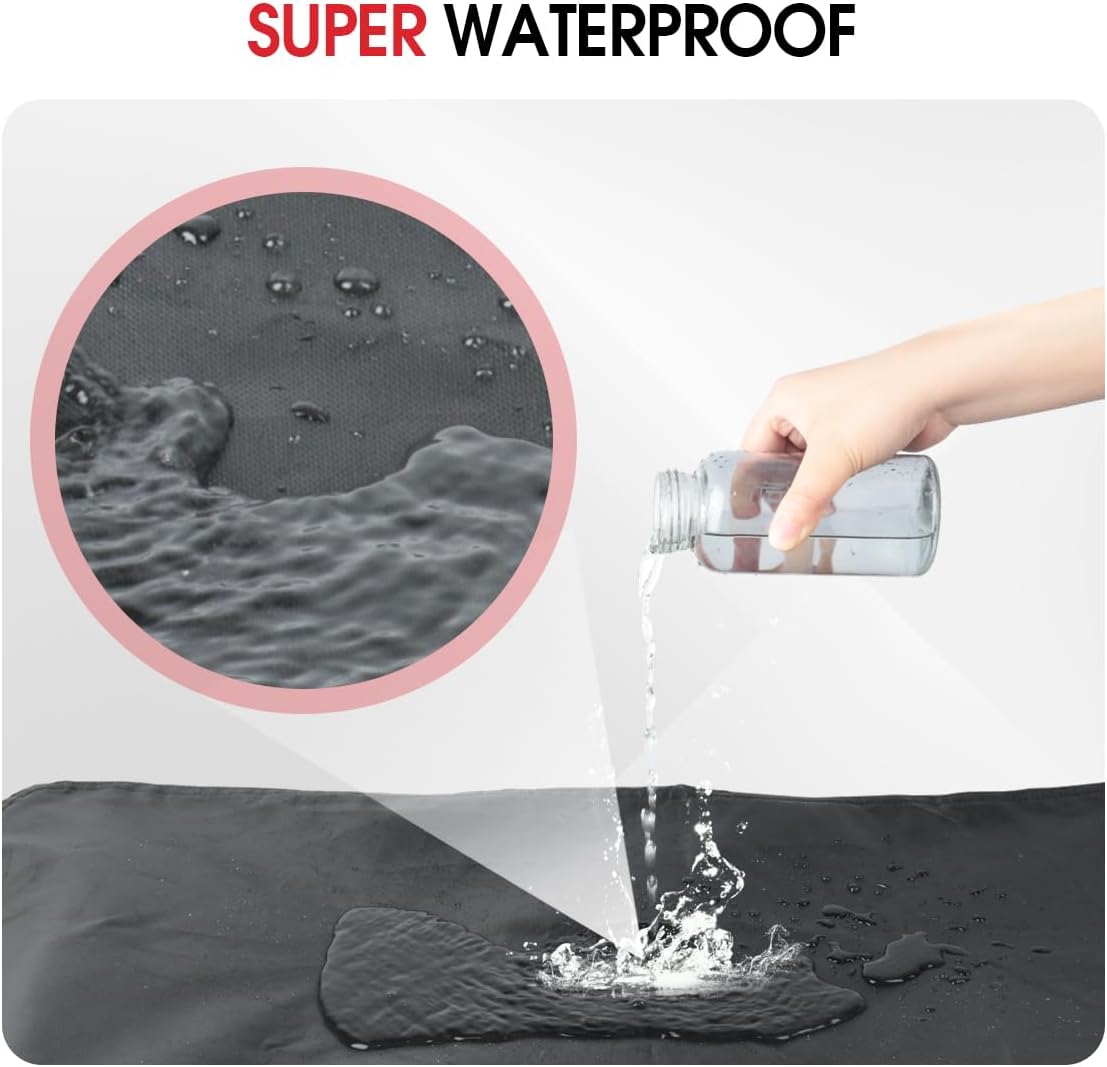 Lawn Mower Cover, Waterproof Cordless Lawn Mower Cover, Riding Lawn Tractor Cover Fits 18-24-Inch Foldable Electric Lawn Mowers, Lawn Mower Storage Cover with UV, Dust, and Dirt Protection - 6