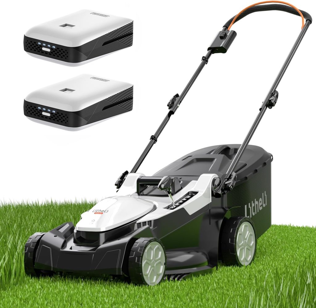 Litheli 40V 16 Electric Lawn Mower Cordless, Brushless Lawnmower with 6-Height Adjust, Portable & Lightweight Push Battery Powered Lawn Mower - 1