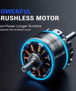 ROYAL GARDEN 13 Inch Lawn Mower Cordless Electric Walk Behind Push Mower with 5-Height Adjust Portable & Lightweight Push Battery Powered Lawn Mower - 8