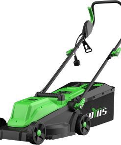 SOYUS Electric Lawn Mower Corded, 13 Inch 10-Amp Lawn Mowers with 8 Gallon Collection Bag, 3-Position Cutting Height Adjustment for Yard and Farm - 1