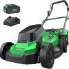 SOYUS Lawn Mower Cordless, 13 Inch 20V Electric Lawn Mowers with Brushless Motor, 5-Position Height Adjustment, 4.0Ah Battery & Charger Included - 1