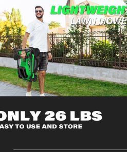 SOYUS Lawn Mower Cordless, 13 Inch 20V Electric Lawn Mowers with Brushless Motor, 5-Position Height Adjustment, 4.0Ah Battery & Charger Included - 8