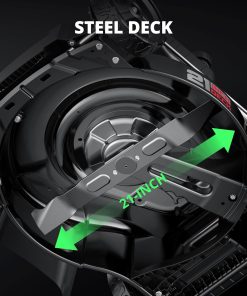 21-Inch Gas Lawn Mower Self Propelled with 170cc OHV Engine, 3-in-1 Cutting System, 6-Level Height Adjustment, 1.4-Bushel Grass Catcher, Foldable Handle for Easy Storage - 3