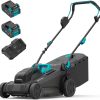 40V 18 inch Lawn Mower Cordless, Brushless Push Lawn Mower with 6-Position Cutting Height Adjustment, 2x4.0Ah Battery & Dual Charger Included - 1