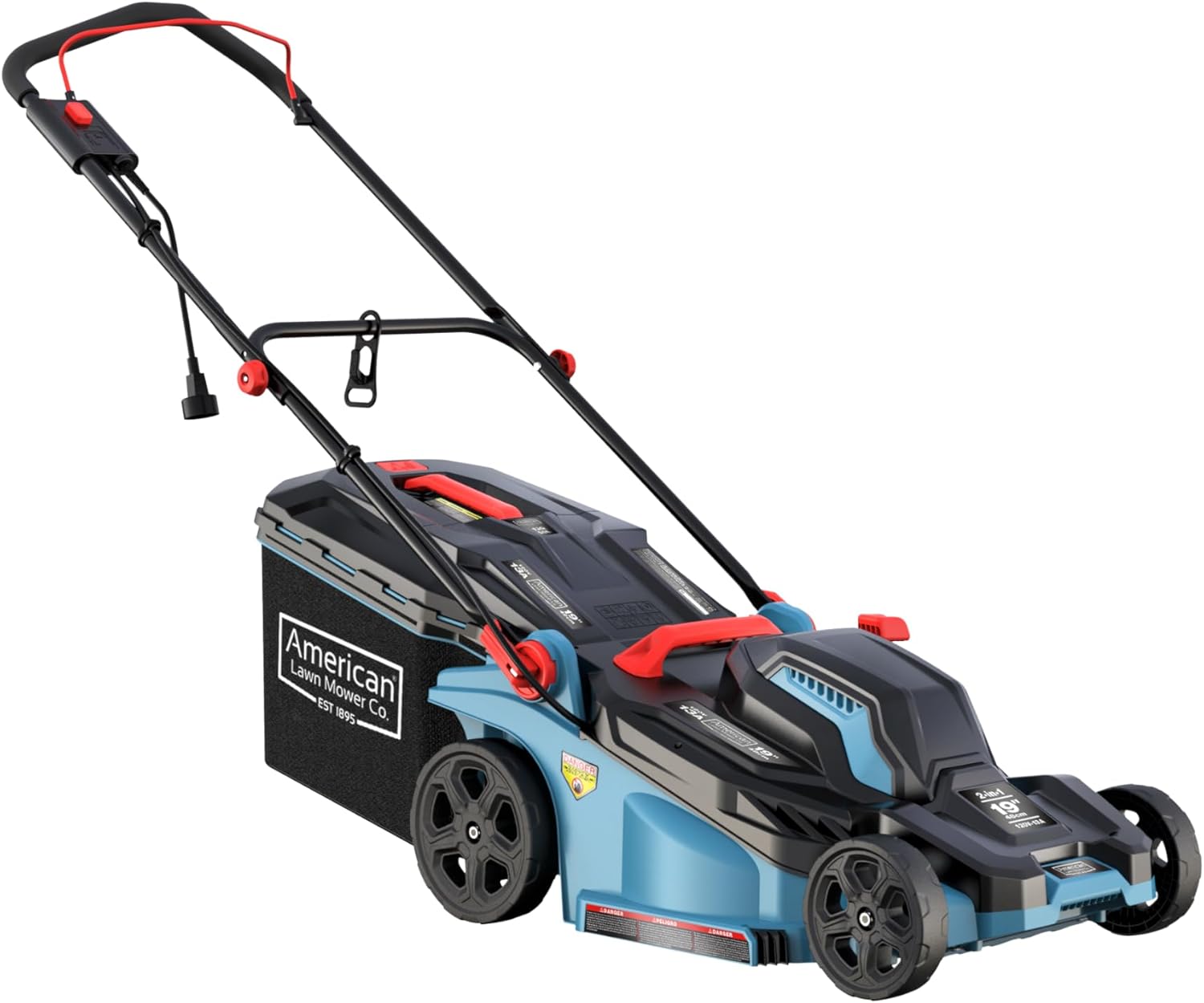 American Lawn Mower Company 51319 19-inch 13-Amp Corded Electric Push Lawn Mower with Grass Bag - 2