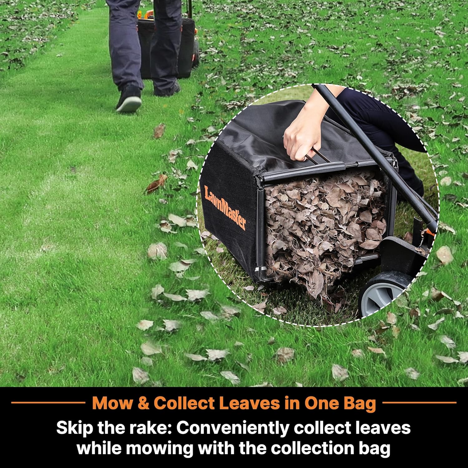 LawnMaster Lawn Mower, Brushless Cordless Lawn Mower 48V MAX 15-inch with 2X24V MAX 4.0Ah Battery and a Dual Charger-CLMF4815E - 11