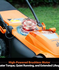 LawnMaster Lawn Mower, Brushless Cordless Lawn Mower 48V MAX 15-inch with 2X24V MAX 4.0Ah Battery and a Dual Charger-CLMF4815E - 3