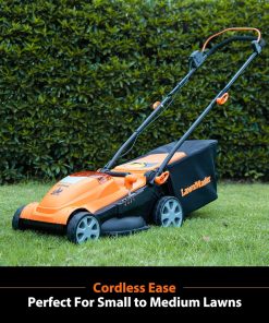 LawnMaster Lawn Mower, Brushless Cordless Lawn Mower 48V MAX 15-inch with 2X24V MAX 4.0Ah Battery and a Dual Charger-CLMF4815E - 4