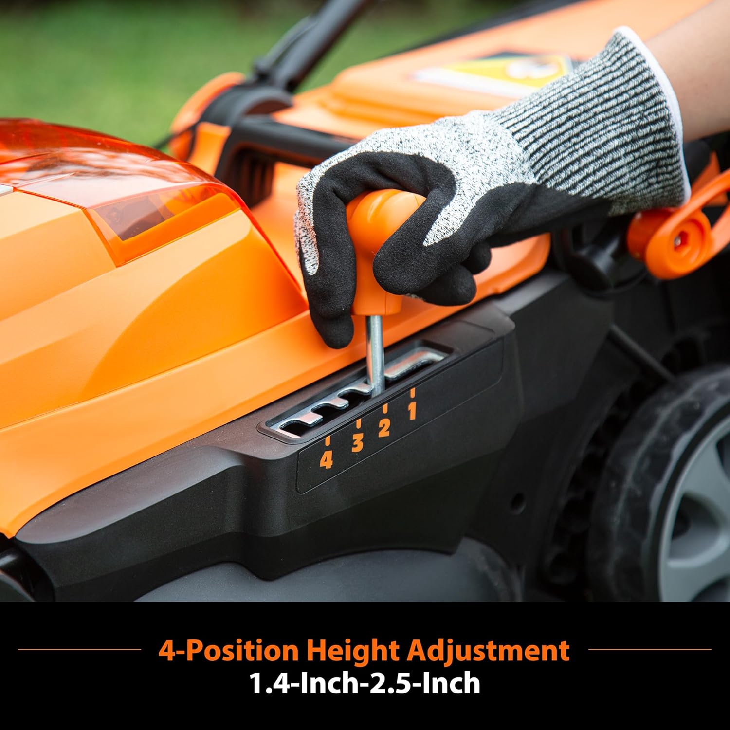 LawnMaster Lawn Mower, Brushless Cordless Lawn Mower 48V MAX 15-inch with 2X24V MAX 4.0Ah Battery and a Dual Charger-CLMF4815E - 6