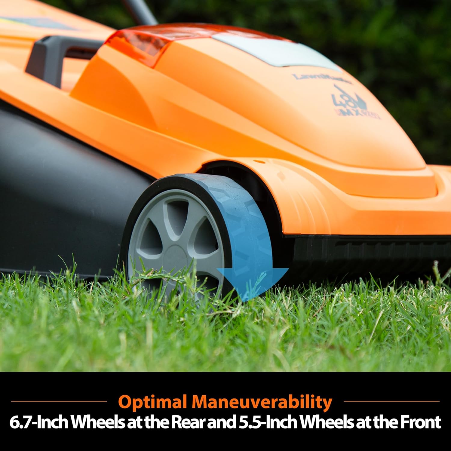 LawnMaster Lawn Mower, Brushless Cordless Lawn Mower 48V MAX 15-inch with 2X24V MAX 4.0Ah Battery and a Dual Charger-CLMF4815E - 7