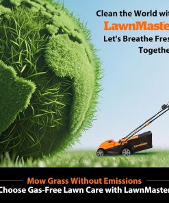 LawnMaster Lawn Mower, Brushless Cordless Lawn Mower 48V MAX 15-inch with 2X24V MAX 4.0Ah Battery and a Dual Charger-CLMF4815E - 8