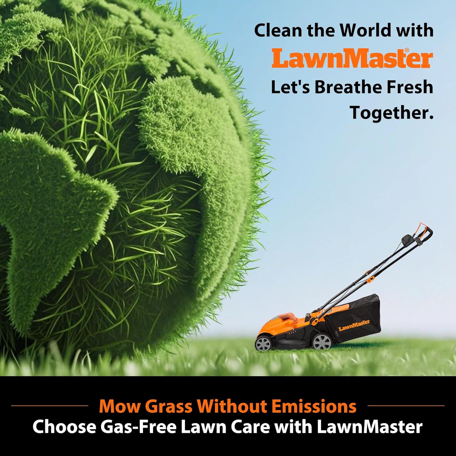 LawnMaster Lawn Mower, Brushless Cordless Lawn Mower 48V MAX 15-inch with 2X24V MAX 4.0Ah Battery and a Dual Charger-CLMF4815E - 8