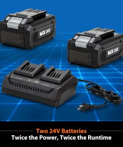 LawnMaster Lawn Mower, Brushless Cordless Lawn Mower 48V MAX 15-inch with 2X24V MAX 4.0Ah Battery and a Dual Charger-CLMF4815E - 9