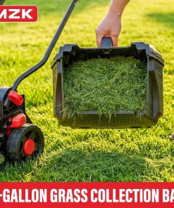MZK 20V 13 Electric Lawn Mower, Brushless Cordless Lawn Mower with 4-Position Height Adjustment, Walk-Behind Push Mowers with 8 Gallon Grass Bag, 2 x 4.0Ah Batteries & Charger Included, LM13B8 - 5