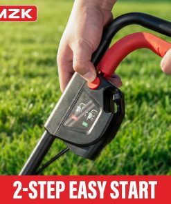 MZK 20V 13 Electric Lawn Mower, Brushless Cordless Lawn Mower with 4-Position Height Adjustment, Walk-Behind Push Mowers with 8 Gallon Grass Bag, 2 x 4.0Ah Batteries & Charger Included, LM13B8 - 8