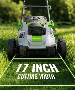 40V Cordless Lawn Mower, Electric Battery Powered 4.0Ah Walk Behind Lawnmower, 17” Cutting Width, 6-Position Height Adjustment, Bagging & Mulching Model, for Garden-Patio-Yark - 2
