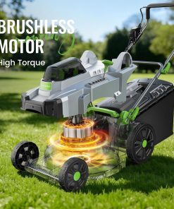 40V Cordless Lawn Mower, Electric Battery Powered 4.0Ah Walk Behind Lawnmower, 17” Cutting Width, 6-Position Height Adjustment, Bagging & Mulching Model, for Garden-Patio-Yark - 5