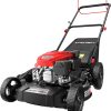 AMRISUN 21-Inch Self-Propelled Gas Lawn Mower for Large Yard, 170cc 4-Stroke Engine, 6-Position Adjustable Cutting Height, 3-in-1 Mulching, Side Discharge & Rear Bag for Garden Landscaping - 1