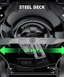 Amerisun 21 Self-Propelled Gas Lawn Mower, 170cc OHV Engine with Forced Air-Cooling, 3-in-1 System, Steel Deck, 6-Position Height Adjustment, Foldable Handle - 2