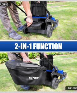 BILT HARD 17 40V Cordless Push Lawn Mower, 12 String Trimmer and Leaf Blower Combo Set, Electric Lawn Mower Set with 3 x 4.0Ah Batteries and Dual Charger - 9