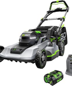 EGO Power+ Electric Lawn Mower, Self-Propelled Cordless with Touch Drive, Includes 56V 7.5Ah Battery and Rapid Charger – LM2125SP - 1