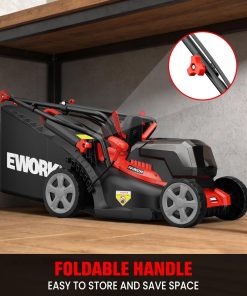 EWORK 40V Electric Lawn Mower Cordless, 14 Electric Push Mower with 2x4.0Ah Batteries & Charger, 3800RPM Motor, 6-Height Adjustment, 21Lbs Lightweight Battery Powered Lawnmower for Garden - 7