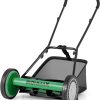 Goplus Manual Lawn Mower, 16 Inch 5-Blade Walk-Behind Cordless Grass Cutter with 7 Gallon Removable Grass Collect Bag, Adjustable Cutting Heights, Push Reel Lawn Mower for Yard, Garden - 1