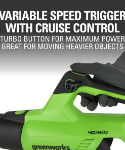 Greenworks 40V 20 Cordless Push Lawn Mower Bundle with Axial Leaf Blower(500 CFM - 120 MPH), 12 String Trimmer, 5Ah + 2Ah Batteries & Chargers - 5