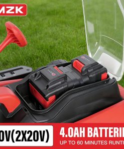 MZK 40V 16 Electric Lawn Mower, 2-in-1 Brushless Cordless Lawn Mower, Walk-Behind Push Mowers with 5-Position Height Adjustment, 2 x 4.0Ah Batteries & Charger Included - 7